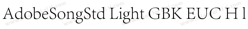 AdobeSongStd Light GBK EUC H ldenti字体转换